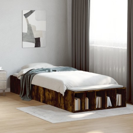 vidaXL Giroletto Rovere Fumo 90x200 cm in Legno Multistrato