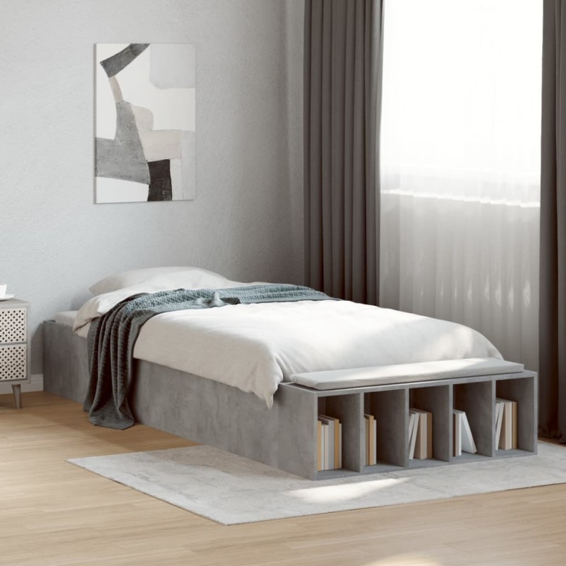 vidaXL Giroletto Grigio Cemento 75x190 cm in Legno Multistrato vidaXL Giroletto Grigio Cemento 75x190 cm in Legno Multistrato