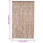 vidaXL Tenda Antimosche Beige e Marrone Scuro 118x220 cm in Ciniglia vidaXL Tenda Antimosche Beige e Marrone Scuro 118x220 cm in Ciniglia