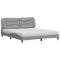 vidaXL Letto con Materasso Grigio Chiaro180x200 cm Tessuto