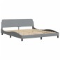 vidaXL Letto con Materasso Grigio Chiaro180x200 cm Tessuto