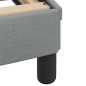 vidaXL Letto con Materasso Grigio Chiaro180x200 cm Tessuto