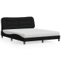 vidaXL Letto con Materasso Nero 160x200 cm in Tessuto