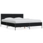 vidaXL Giroletto Nero 160x200 cm in Legno Multistrato e Metallo