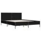 vidaXL Giroletto Nero 160x200 cm in Legno Multistrato e Metallo