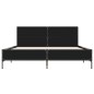 vidaXL Giroletto Nero 160x200 cm in Legno Multistrato e Metallo