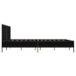 vidaXL Giroletto Nero 160x200 cm in Legno Multistrato e Metallo