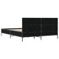 vidaXL Giroletto Nero 160x200 cm in Legno Multistrato e Metallo