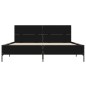 vidaXL Giroletto Nero 140x190 cm in Legno Multistrato e Metallo vidaXL Giroletto Nero 140x190 cm in Legno Multistrato e Metallo