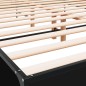 vidaXL Giroletto Nero 140x190 cm in Legno Multistrato e Metallo vidaXL Giroletto Nero 140x190 cm in Legno Multistrato e Metallo