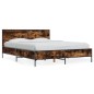 vidaXL Giroletto Rovere Fumo 120x190 cm in Legno Multistrato Metallo vidaXL Giroletto Rovere Fumo 120x190 cm in Legno Multistrato Metallo