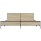 vidaXL Giroletto Rovere Sonoma 200x200 cm Legno Multistrato e Metallo vidaXL Giroletto Rovere Sonoma 200x200 cm Legno Multistrato e Metallo