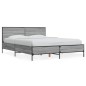 vidaXL Giroletto Grigio Sonoma 135x190 cm in Legno Multistrato Metallo