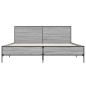 vidaXL Giroletto Grigio Sonoma 135x190 cm in Legno Multistrato Metallo