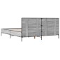 vidaXL Giroletto Grigio Sonoma 135x190 cm in Legno Multistrato Metallo