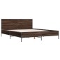 vidaXL Giroletto Rovere Marrone 120x190cm in Legno Multistrato Metallo vidaXL Giroletto Rovere Marrone 120x190cm in Legno Multistrato Metallo