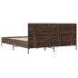 vidaXL Giroletto Rovere Marrone 120x190cm in Legno Multistrato Metallo vidaXL Giroletto Rovere Marrone 120x190cm in Legno Multistrato Metallo