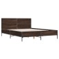 vidaXL Giroletto Rovere Marrone 160x200cm in Legno Multistrato Metallo vidaXL Giroletto Rovere Marrone 160x200cm in Legno Multistrato Metallo