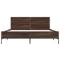 vidaXL Giroletto Rovere Marrone 160x200cm in Legno Multistrato Metallo vidaXL Giroletto Rovere Marrone 160x200cm in Legno Multistrato Metallo