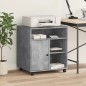 vidaXL Supporto per Stampante con Ruote Grigio Cemento 60x50x67 cm vidaXL Supporto per Stampante con Ruote Grigio Cemento 60x50x67 cm