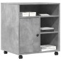 vidaXL Supporto per Stampante con Ruote Grigio Cemento 60x50x67 cm vidaXL Supporto per Stampante con Ruote Grigio Cemento 60x50x67 cm