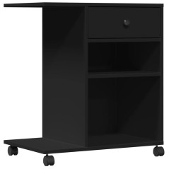 vidaXL Supporto per Stampante con Ruote Nero 60x40x68,5 cm