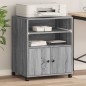 vidaXL Supporto per Stampante con Ruote Grigio Sonoma 60x48x74 cm vidaXL Supporto per Stampante con Ruote Grigio Sonoma 60x48x74 cm
