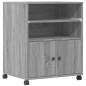 vidaXL Supporto per Stampante con Ruote Grigio Sonoma 60x48x74 cm vidaXL Supporto per Stampante con Ruote Grigio Sonoma 60x48x74 cm