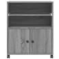 vidaXL Supporto per Stampante con Ruote Grigio Sonoma 60x48x74 cm vidaXL Supporto per Stampante con Ruote Grigio Sonoma 60x48x74 cm
