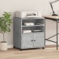 vidaXL Supporto per Stampante con Ruote Grigio Cemento 60x48x74 cm vidaXL Supporto per Stampante con Ruote Grigio Cemento 60x48x74 cm