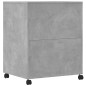 vidaXL Supporto per Stampante con Ruote Grigio Cemento 60x48x74 cm vidaXL Supporto per Stampante con Ruote Grigio Cemento 60x48x74 cm