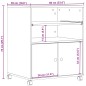 vidaXL Supporto per Stampante con Ruote Grigio Cemento 60x48x74 cm vidaXL Supporto per Stampante con Ruote Grigio Cemento 60x48x74 cm