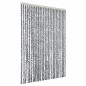 vidaXL Tenda Antimosche Grigia Nera e Bianca 118x220 cm in Ciniglia
