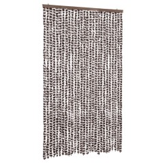 vidaXL Tenda Antimosche Marrone e Bianca 118x220 cm in Ciniglia