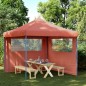 vidaXL Tendone per Feste Pieghevole Pop-Up con 2 Pareti Terracotta vidaXL Tendone per Feste Pieghevole Pop-Up con 2 Pareti Terracotta