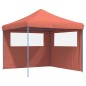 vidaXL Tendone per Feste Pieghevole Pop-Up con 2 Pareti Terracotta vidaXL Tendone per Feste Pieghevole Pop-Up con 2 Pareti Terracotta