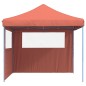 vidaXL Tendone per Feste Pieghevole Pop-Up con 2 Pareti Terracotta vidaXL Tendone per Feste Pieghevole Pop-Up con 2 Pareti Terracotta