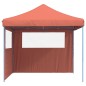 vidaXL Tendone per Feste Pieghevole Pop-Up con 2 Pareti Terracotta vidaXL Tendone per Feste Pieghevole Pop-Up con 2 Pareti Terracotta