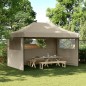 vidaXL Tendone per Feste Pieghevole Pop-Up con 3 Pareti Tortora vidaXL Tendone per Feste Pieghevole Pop-Up con 3 Pareti Tortora