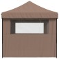 vidaXL Tendone per Feste Pieghevole Pop-Up con 3 Pareti Marrone vidaXL Tendone per Feste Pieghevole Pop-Up con 3 Pareti Marrone