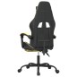 Sedia da Gaming Girevole con Poggiapiedi Nero e Oro Similpelle Sedia da Gaming Girevole con Poggiapiedi Nero e Oro Similpelle