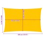vidaXL Vela Parasole 160 g/m² Rettangolare Giallo 2x3,5 m in HDPE