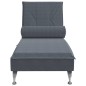 vidaXL Chaise Longue Massaggi con Capezzale Grigio Scuro in Velluto vidaXL Chaise Longue Massaggi con Capezzale Grigio Scuro in Velluto