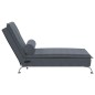 vidaXL Chaise Longue Massaggi con Capezzale Grigio Scuro in Velluto vidaXL Chaise Longue Massaggi con Capezzale Grigio Scuro in Velluto
