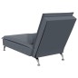 vidaXL Chaise Longue Massaggi con Capezzale Grigio Scuro in Velluto vidaXL Chaise Longue Massaggi con Capezzale Grigio Scuro in Velluto