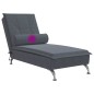vidaXL Chaise Longue Massaggi con Capezzale Grigio Scuro in Velluto vidaXL Chaise Longue Massaggi con Capezzale Grigio Scuro in Velluto