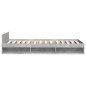 vidaXL Giroletto Cassetto Grigio Cemento 75x190 cm Legno Multistrato vidaXL Giroletto Cassetto Grigio Cemento 75x190 cm Legno Multistrato