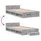 vidaXL Giroletto Cassetto Grigio Cemento 75x190 cm Legno Multistrato vidaXL Giroletto Cassetto Grigio Cemento 75x190 cm Legno Multistrato