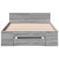 vidaXL Giroletto Cassetto Grigio Sonoma 90x190 cm Legno Multistrato vidaXL Giroletto Cassetto Grigio Sonoma 90x190 cm Legno Multistrato