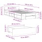 vidaXL Giroletto Cassetto Grigio Sonoma 90x190 cm Legno Multistrato vidaXL Giroletto Cassetto Grigio Sonoma 90x190 cm Legno Multistrato